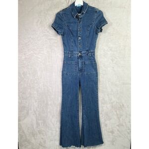 Show Me Your Mumu Blues Denim Jumpsuit Everhart Lunar Blue XS Boho Western